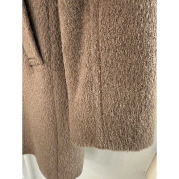 Cole Haan Women’s Wool Blend Coat 10 Brown Alpaca Blend Lined Mid Length Jacket - Picture 12 of 16